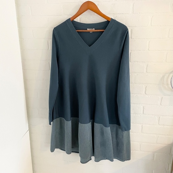 COS Blue and Gray Long Sleeve Dress - Picture 2 of 14